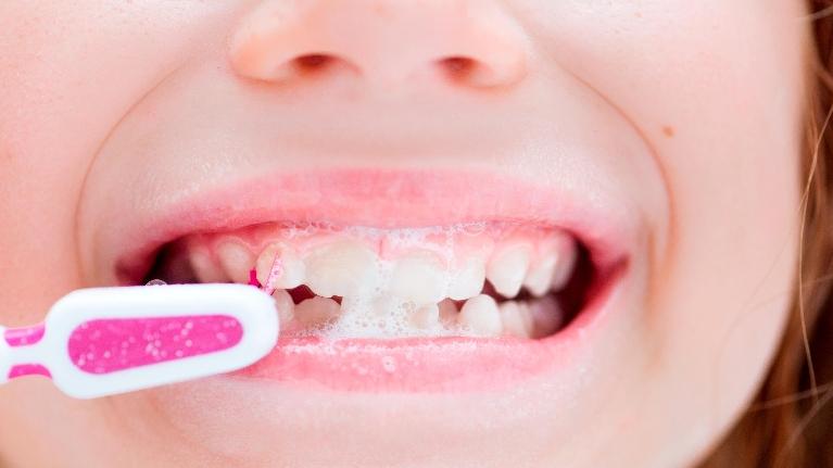 Up Close of Child Brushing Teeth | Top Dentist in Gaithersburg MD